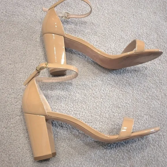 Stuard Weitzman Patnet Leather Sandals Discontinued