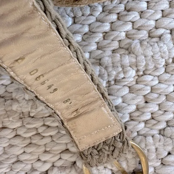 Stuart Weitzman Alex Espadrille Wedge Sandal Neutral Khaki / Olive Sz 8.5 $395