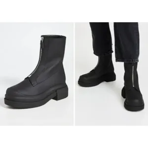 STUART WEITZMAN Black Charli Zip Sport Boots Size 9 NEW