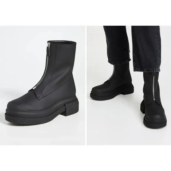 STUART WEITZMAN Black Charli Zip Sport Boots Size 9 NEW