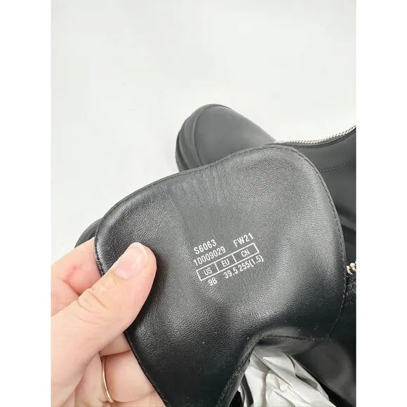 STUART WEITZMAN Black Charli Zip Sport Boots Size 9 NEW