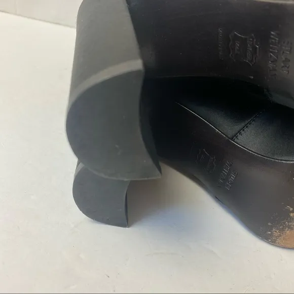Stuart Weitzman Black Satin Cling Sock Boots Size 5