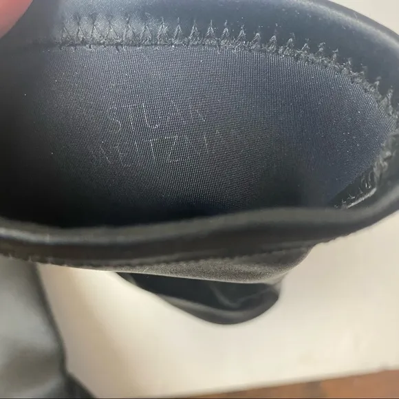 Stuart Weitzman Black Satin Cling Sock Boots Size 5