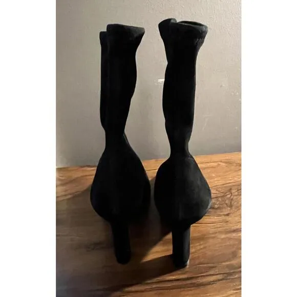 Stuart Weitzman Brandie 75 Booties Pull On Black Suede 3'' Heel US sz 6 $695