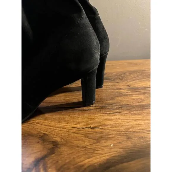 Stuart Weitzman Brandie 75 Booties Pull On Black Suede 3'' Heel US sz 6 $695