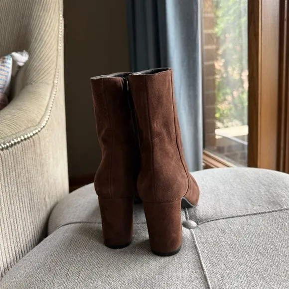 Stuart Weitzman Brown Heeled Boots Suede
