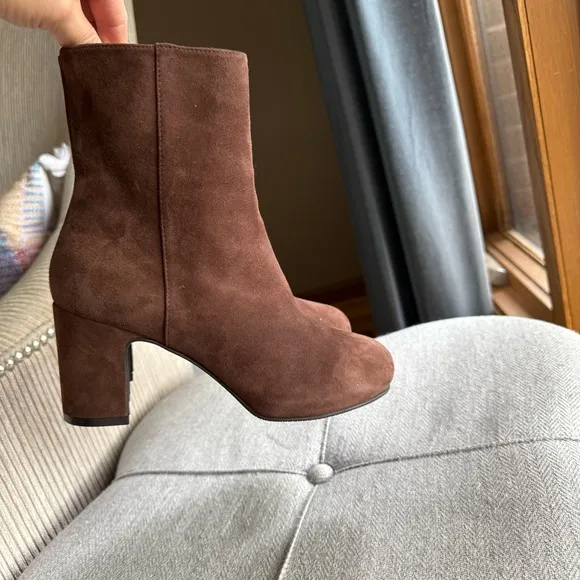 Stuart Weitzman Brown Heeled Boots Suede