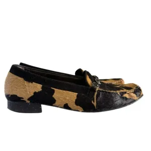 Stuart Weitzman Calf Hair Leather Womens Driving Loafers Size 8.5M