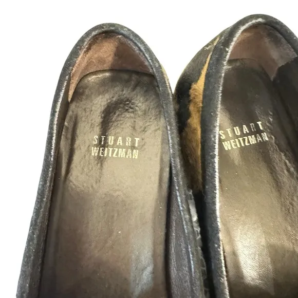 Stuart Weitzman Calf Hair Leather Womens Driving Loafers Size 8.5M
