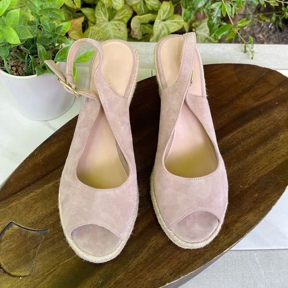STUART WEITZMAN Jean Espadrille Platform WedgeSandal Women size 8.5