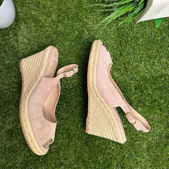 STUART WEITZMAN Jean Espadrille Platform WedgeSandal Women size 8.5