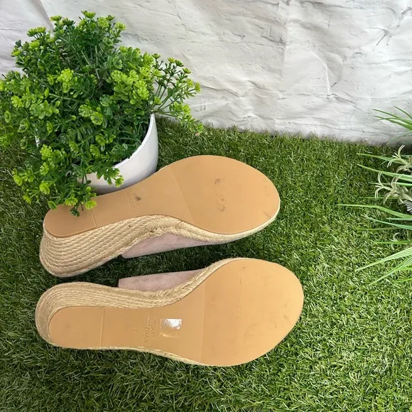 STUART WEITZMAN Jean Espadrille Platform WedgeSandal Women size 8.5