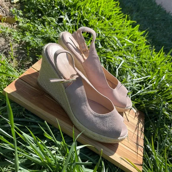 STUART WEITZMAN Jean Espadrille Platform WedgeSandal Women size 8.5