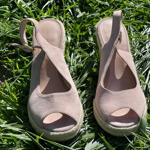 STUART WEITZMAN Jean Espadrille Platform WedgeSandal Women size 8.5
