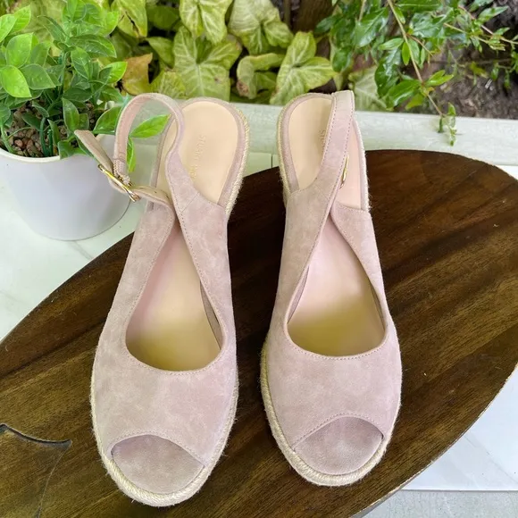 STUART WEITZMAN Jean Espadrille Platform WedgeSandal Women size 8.5