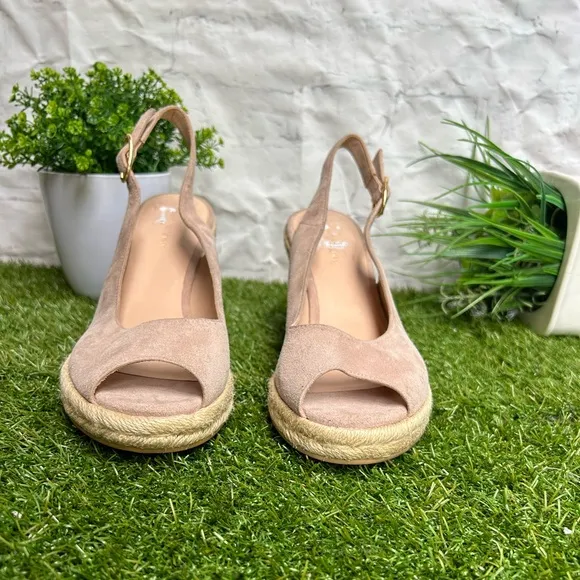 STUART WEITZMAN Jean Espadrille Platform WedgeSandal Women size 8.5