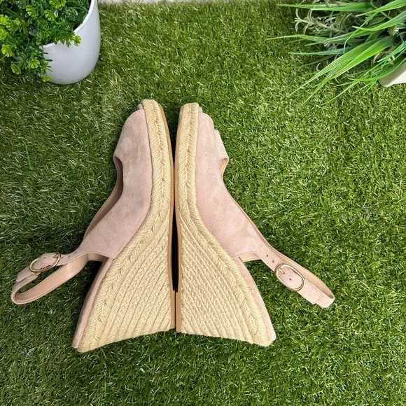 STUART WEITZMAN Jean Espadrille Platform WedgeSandal Women size 8.5