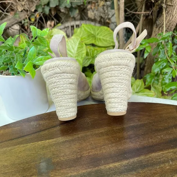 STUART WEITZMAN Jean Espadrille Platform WedgeSandal Women size 8.5