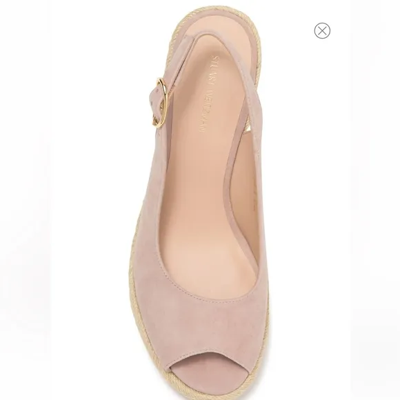 STUART WEITZMAN Jean Espadrille Platform WedgeSandal Women size 8.5