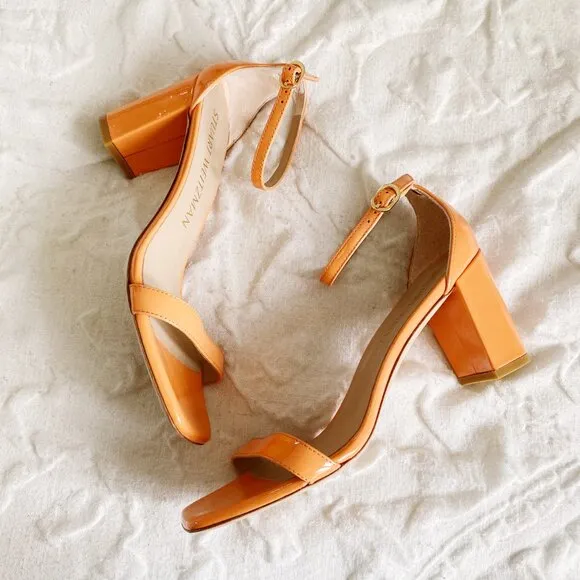 Stuart Weitzman Nudistcurve 75 block sandals Size 10