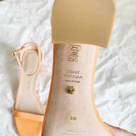Stuart Weitzman Nudistcurve 75 block sandals Size 10