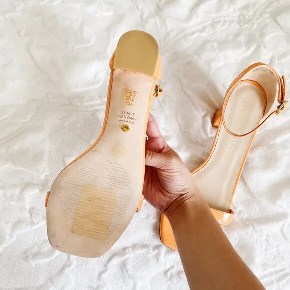 Stuart Weitzman Nudistcurve 75 block sandals Size 10