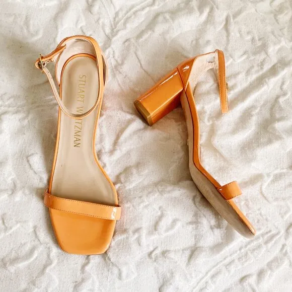 Stuart Weitzman Nudistcurve 75 block sandals Size 10