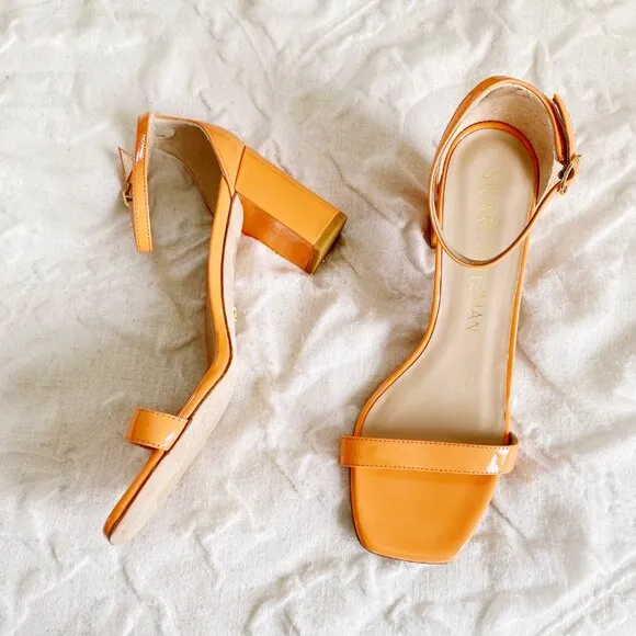 Stuart Weitzman Nudistcurve 75 block sandals Size 10