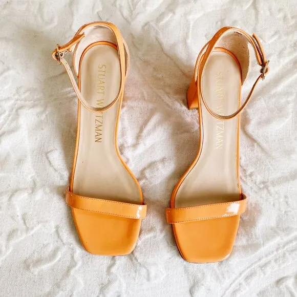 Stuart Weitzman Nudistcurve 75 block sandals Size 10