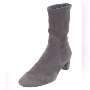 STUART WEITZMAN Raissa Block Heel Stretch Mid Calf Leather Boots 9.5