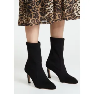 Stuart Weitzman Rapture Black Suede 75 Mid-Calf Boots