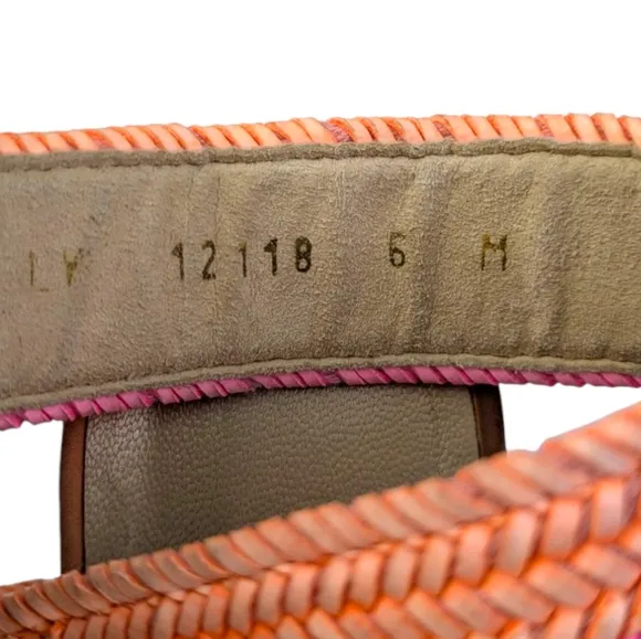 Stuart Weitzman Sherbert Laniard Wedge Sandals GUC $470 Size 6M   S3332
