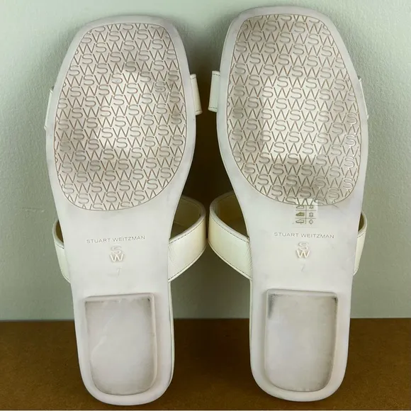 STUART WEITZMAN TWISTED LEATHER SANDALS