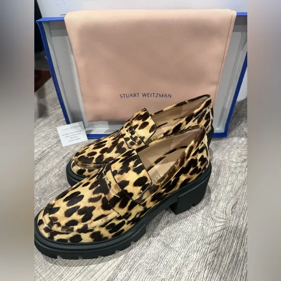 Stuart WeitzmanSoho Leopard Casual Penny Loafers