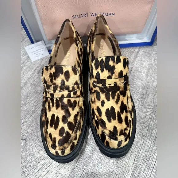 Stuart WeitzmanSoho Leopard Casual Penny Loafers