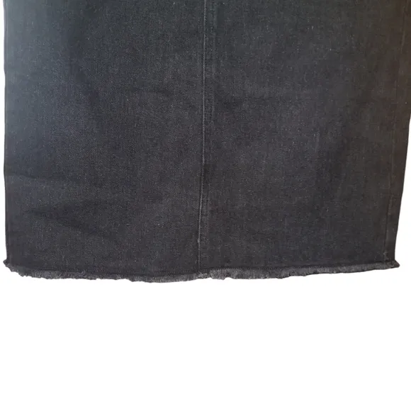 Superdown Revolve Nicolette Cargo Denim Midi Skirt Black NWT Size Small