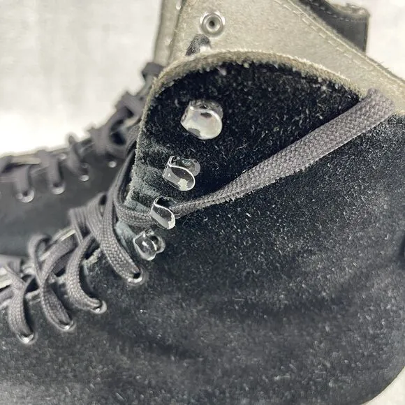 Sure-grip Boardwalk Roller Skates 7 Black Suede High Top Lace Up