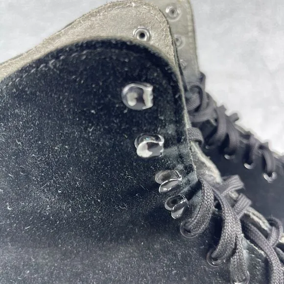 Sure-grip Boardwalk Roller Skates 7 Black Suede High Top Lace Up