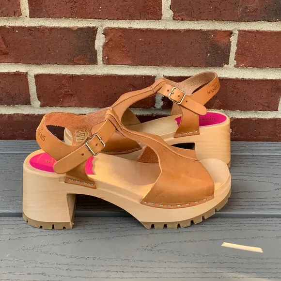 Swedish Hasbeens Open Toe Sandal, EU 39/US