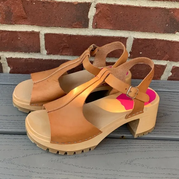 Swedish Hasbeens Open Toe Sandal, EU 39/US