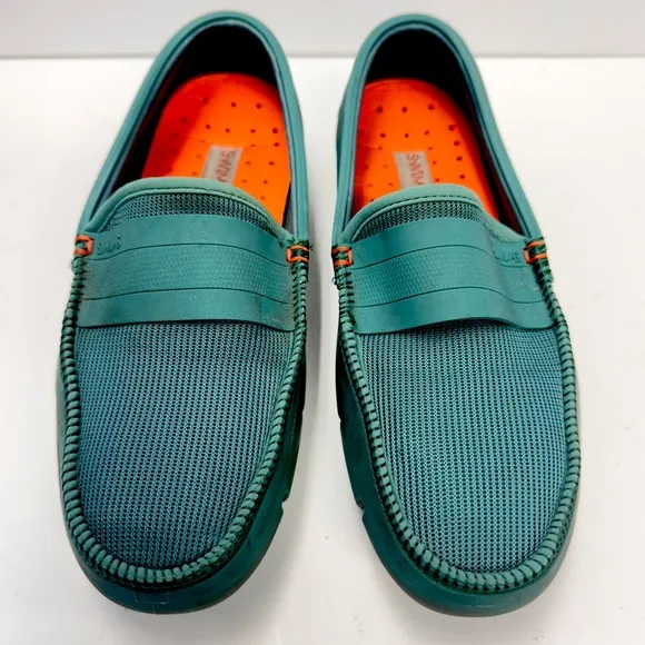 Swims Men’s Green Slip-On Loafers Water-Resistant Comfort Sz 8