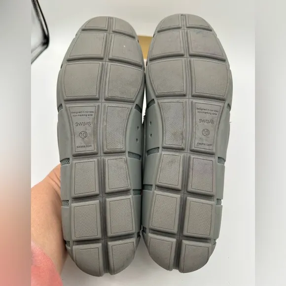SWIMS Men’s Grey Penny Loafers | Size 10 | Waterproof