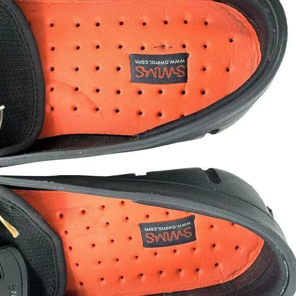 Swims Men's Penny Loafers Black Knit‎ Toe Rubber Soled Mens Size 10