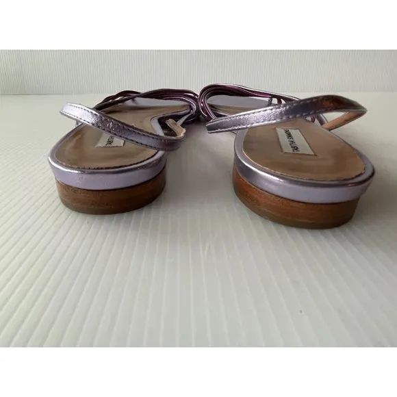 Tabitha Simmons Purple Strappy Leather Slingback Sandals, Sz 8 (US) 38 (EU) NEW!