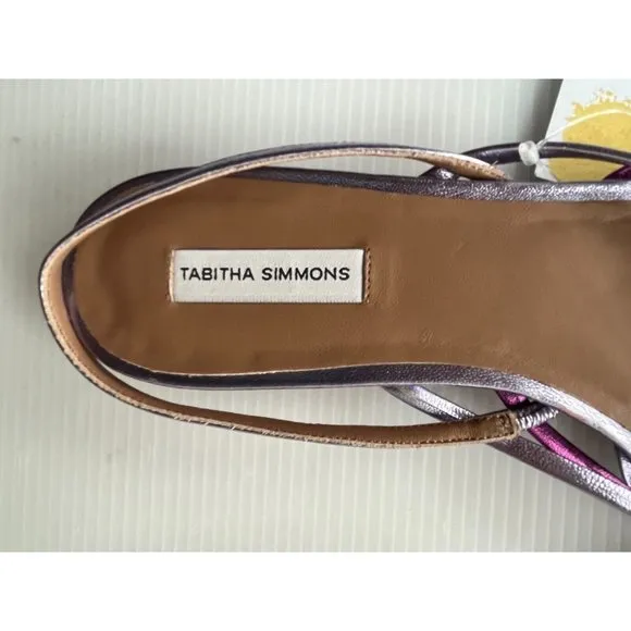 Tabitha Simmons Purple Strappy Leather Slingback Sandals, Sz 8 (US) 38 (EU) NEW!