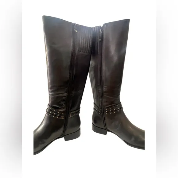 TALBOTS | black knee high leather boots