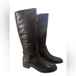 TALBOTS | black knee high leather boots