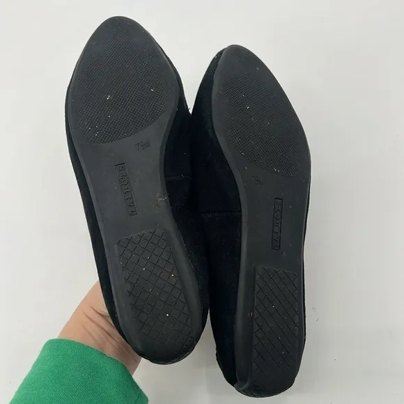 Talbots Suede Leather Loafer Flats Black size 7.5