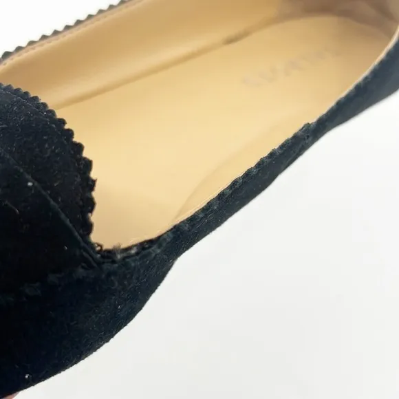 Talbots Suede Leather Loafer Flats Black size 7.5