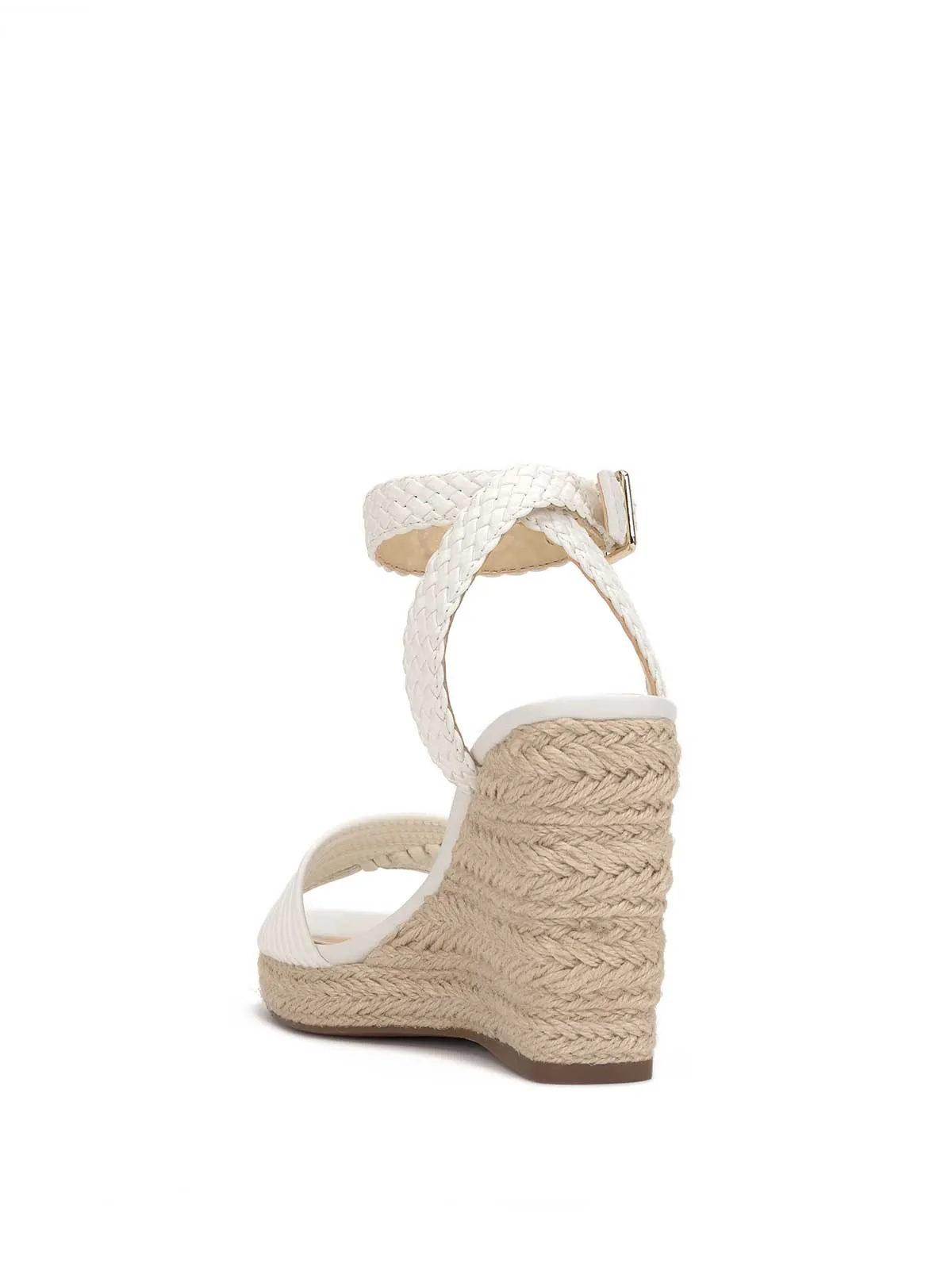 Talise Braided Wedge in White
